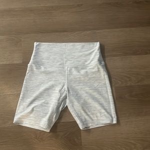 White lululemon biker shorts. align 6” high rise